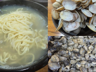 Đang mùa '바지락' nhà bạn nào gần biển đi đào con này vui lắm...   #바지락 #칼국수