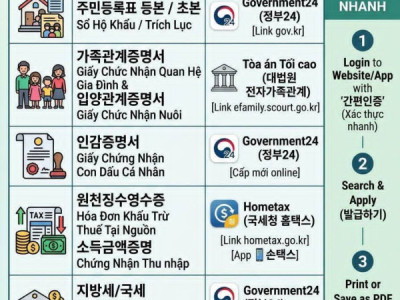 Hàn Quốc quản lý giấy tờ thư tịch cấp phát theo hệ thống điện tử thông minh từ lâu. Nay sẽ hướng dẫn mọi người cách rút giấy mà không cần ra xã phường nè . Tiện lợi chưa nè!!!???? Riêng 건강??